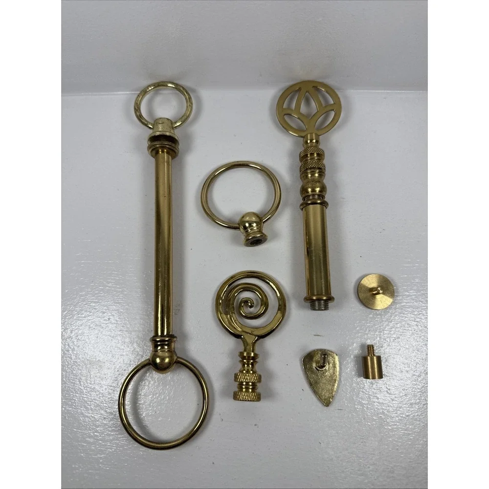 Vintage Solid brass lamp shade finals parts various brass lamp finials